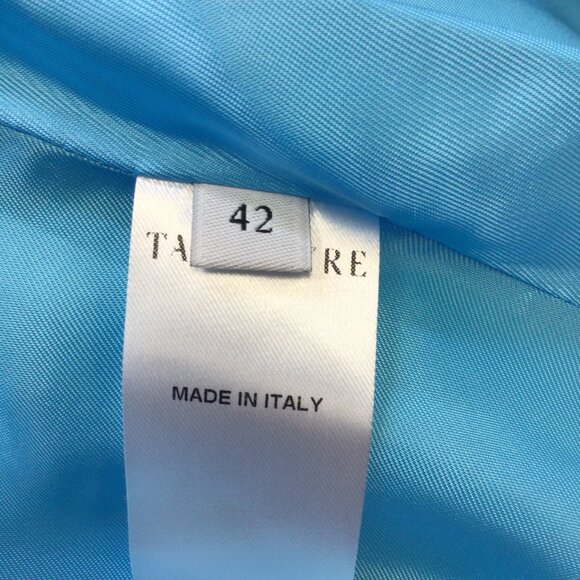 TALIA BYRE TURQUOISE WOOL STRETCH JACKET - Picture 5 of 6